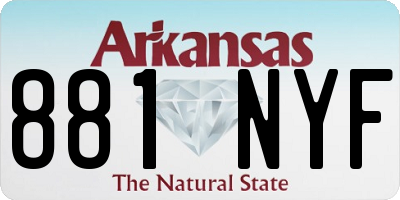 AR license plate 881NYF