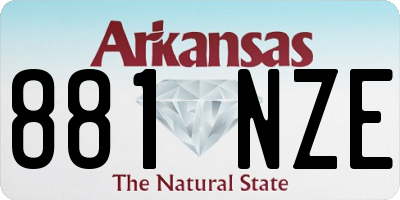 AR license plate 881NZE