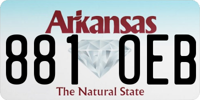 AR license plate 881OEB
