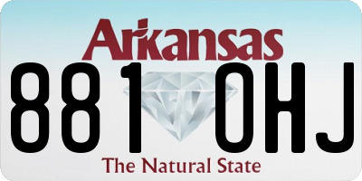 AR license plate 881OHJ