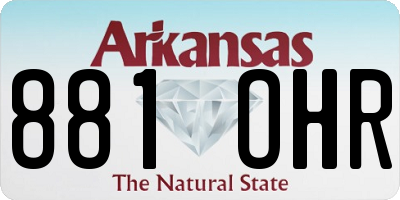 AR license plate 881OHR
