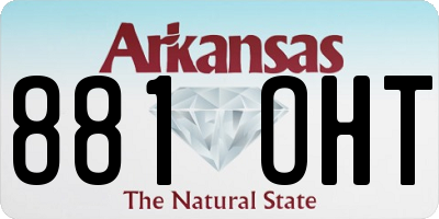 AR license plate 881OHT