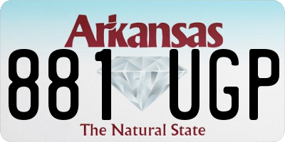 AR license plate 881UGP