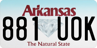 AR license plate 881UOK