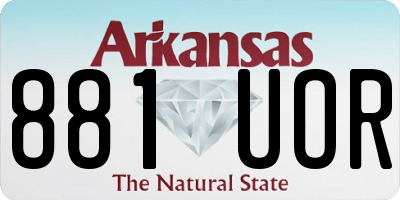 AR license plate 881UOR