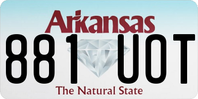 AR license plate 881UOT