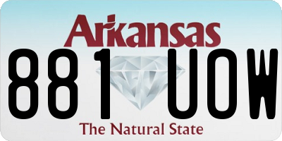 AR license plate 881UOW