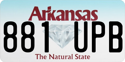 AR license plate 881UPB