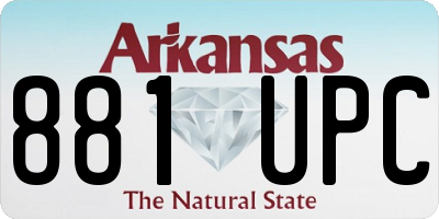AR license plate 881UPC