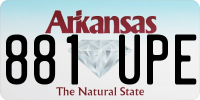 AR license plate 881UPE