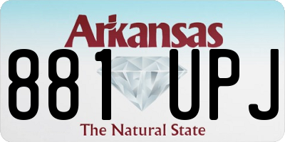 AR license plate 881UPJ