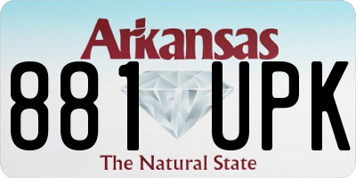 AR license plate 881UPK