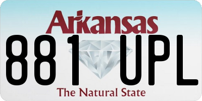 AR license plate 881UPL