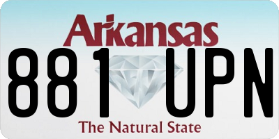 AR license plate 881UPN