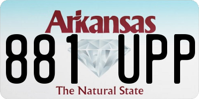 AR license plate 881UPP