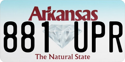 AR license plate 881UPR