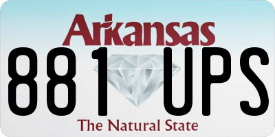 AR license plate 881UPS