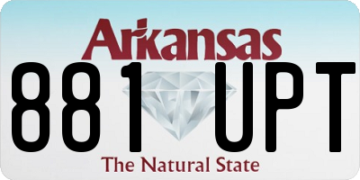 AR license plate 881UPT