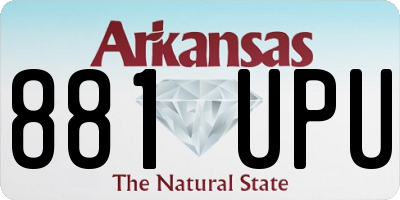 AR license plate 881UPU