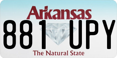 AR license plate 881UPY