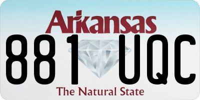 AR license plate 881UQC