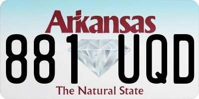 AR license plate 881UQD