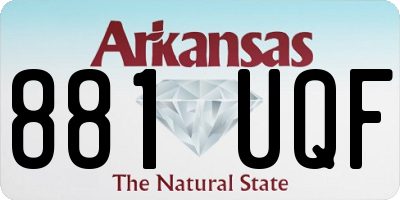 AR license plate 881UQF