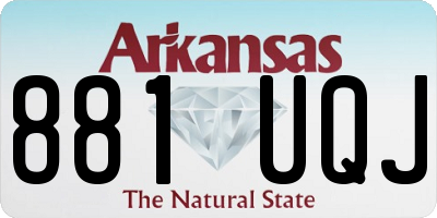 AR license plate 881UQJ