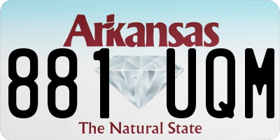 AR license plate 881UQM