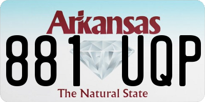 AR license plate 881UQP