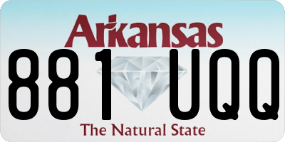 AR license plate 881UQQ