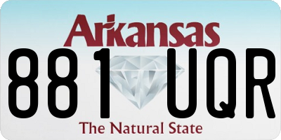 AR license plate 881UQR