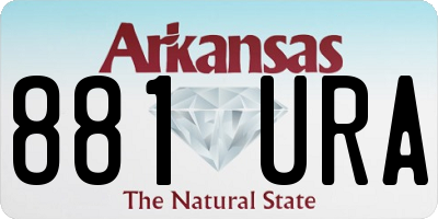 AR license plate 881URA