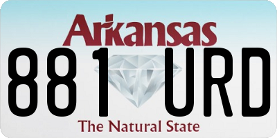 AR license plate 881URD