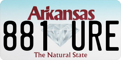 AR license plate 881URE