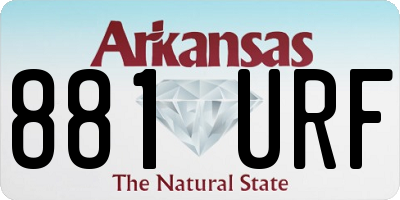 AR license plate 881URF