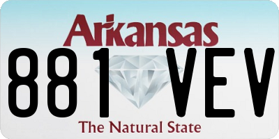AR license plate 881VEV