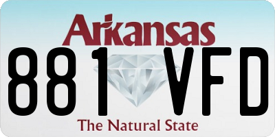 AR license plate 881VFD