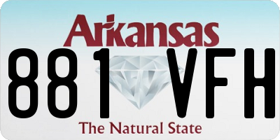 AR license plate 881VFH