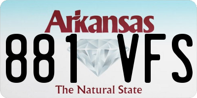 AR license plate 881VFS