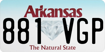 AR license plate 881VGP