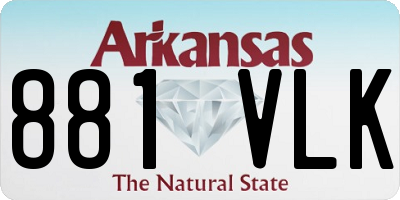 AR license plate 881VLK