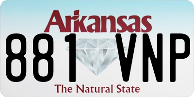 AR license plate 881VNP