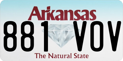 AR license plate 881VOV