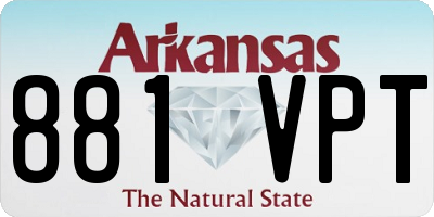 AR license plate 881VPT
