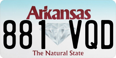 AR license plate 881VQD