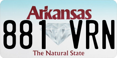 AR license plate 881VRN