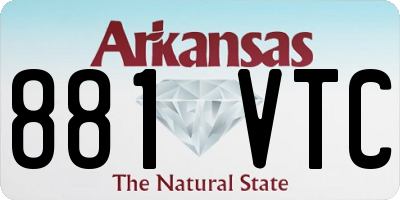AR license plate 881VTC