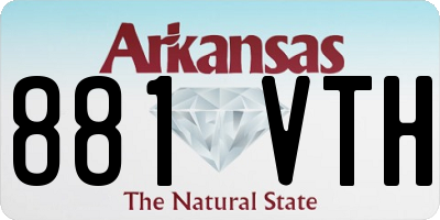 AR license plate 881VTH