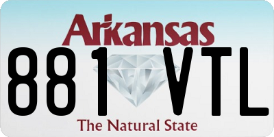 AR license plate 881VTL